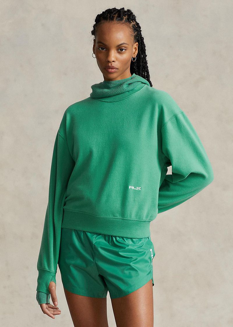 Bluza RLX Damska Zielone Polarowa Crewneck 893542-YWQ